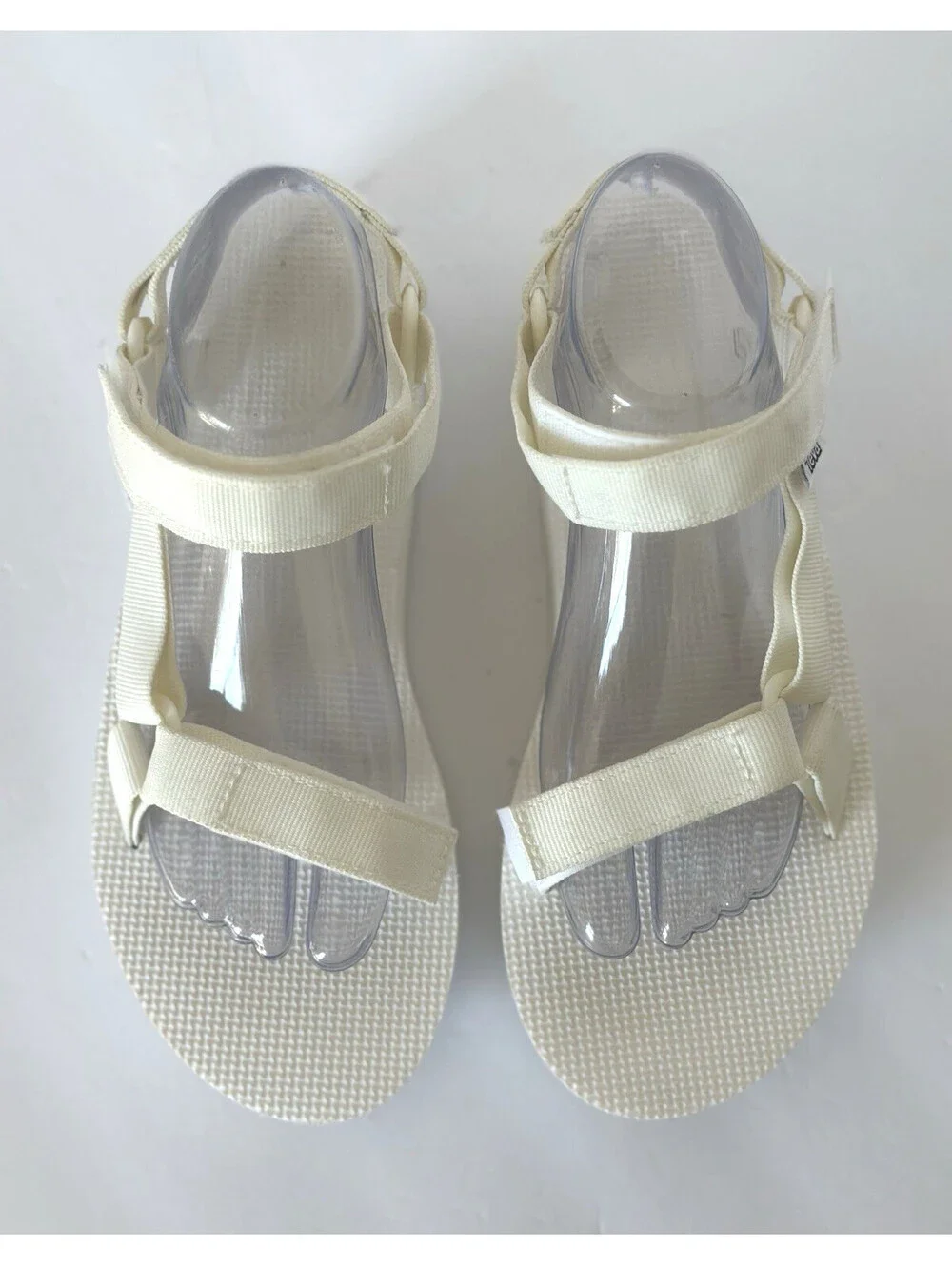 Teva Womens Platform Universal Sandal Size 9 White Strappy Platform Adjustable